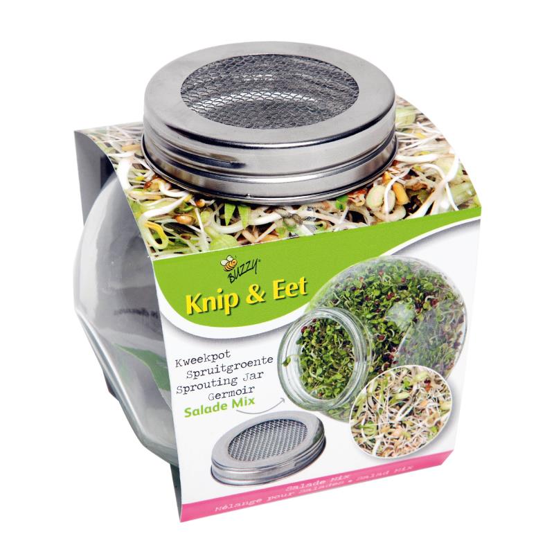 Spruitgroente Salademix glazen pot