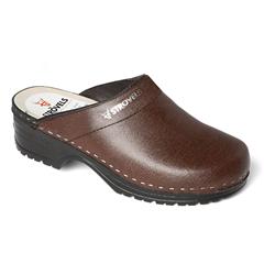 Strovel bruin PU-zool open hiel mt46