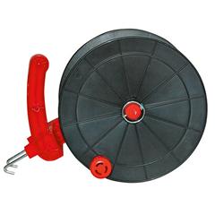 Haspel Ako rood/zwart Big 800 mtr. metalen haken
