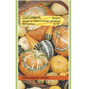 Cucurbita Groot en kleinvruchtige Sierkalebas 1jr