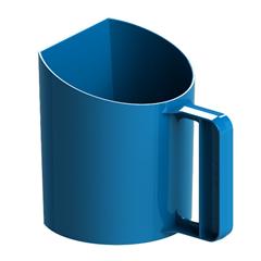 Meelschep bekermodel kunststof blauw