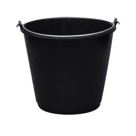 emmer kunststof zwart 20 ltr 7mm beugel