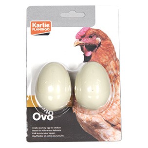 kunstei kalk kippen 2st. verpakt