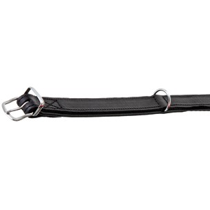 Halsband leder PAW Zwart 35cm 20mm