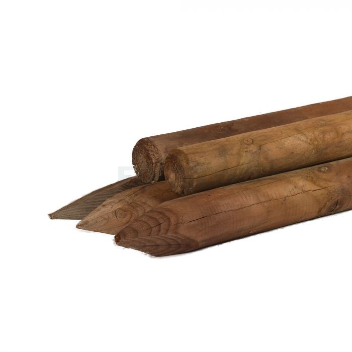 Palen Grenen gefraisd 160 x 7,5 bruin impr.