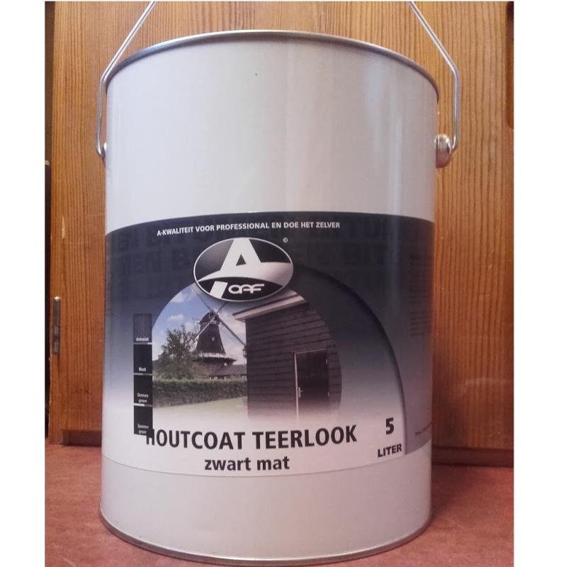 Houtc. teerlook zwart mat 5 ltr