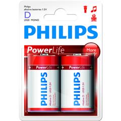 Batterij Philips Powerlife LR20 (D) 1.5V x 2st.