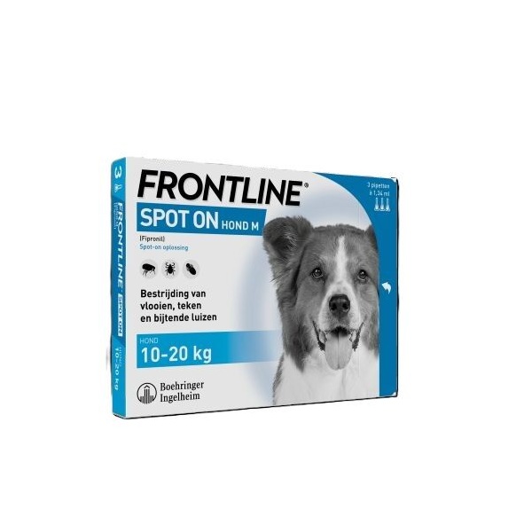 Frontline Hond M 10-20kg 3 pipetten